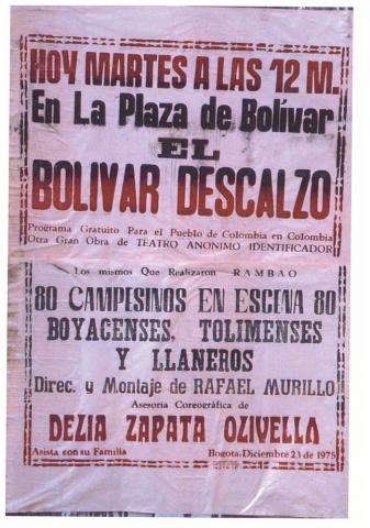 El Bolívar descalzo de la Fundación Colombiana de Investigaciones Folclóricas