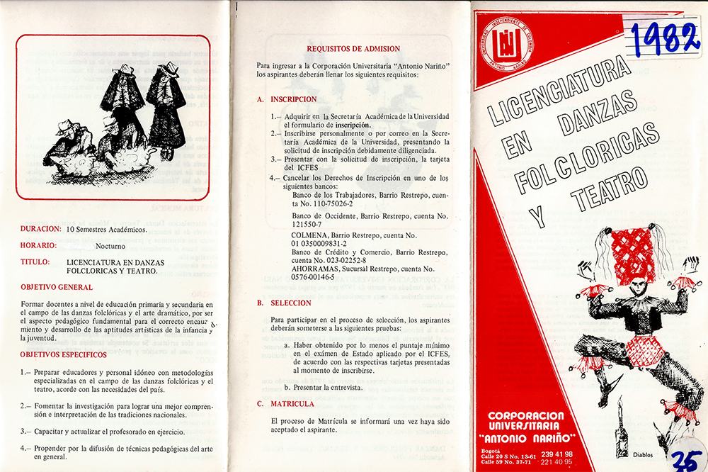 Licenciatura en danzas folclóricas y teatro de la Corporación Universitaria Antonio Nariño