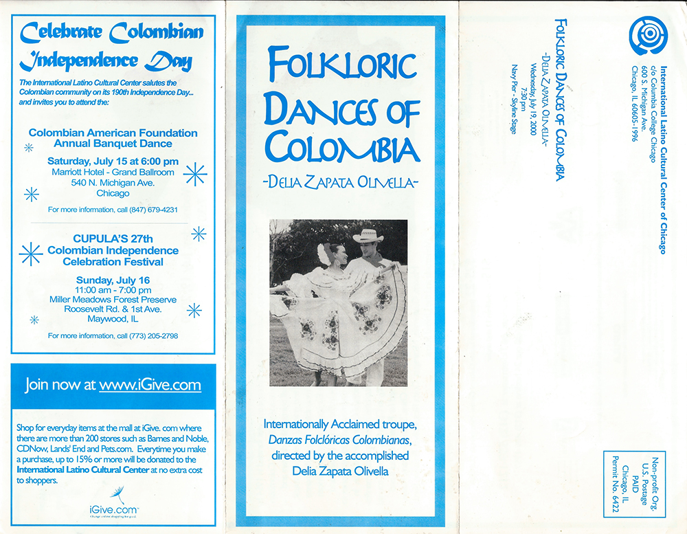 Folklorik Dances of Colombia de las Danzas Folclóricas Colombianas Delia Zapata Olivella