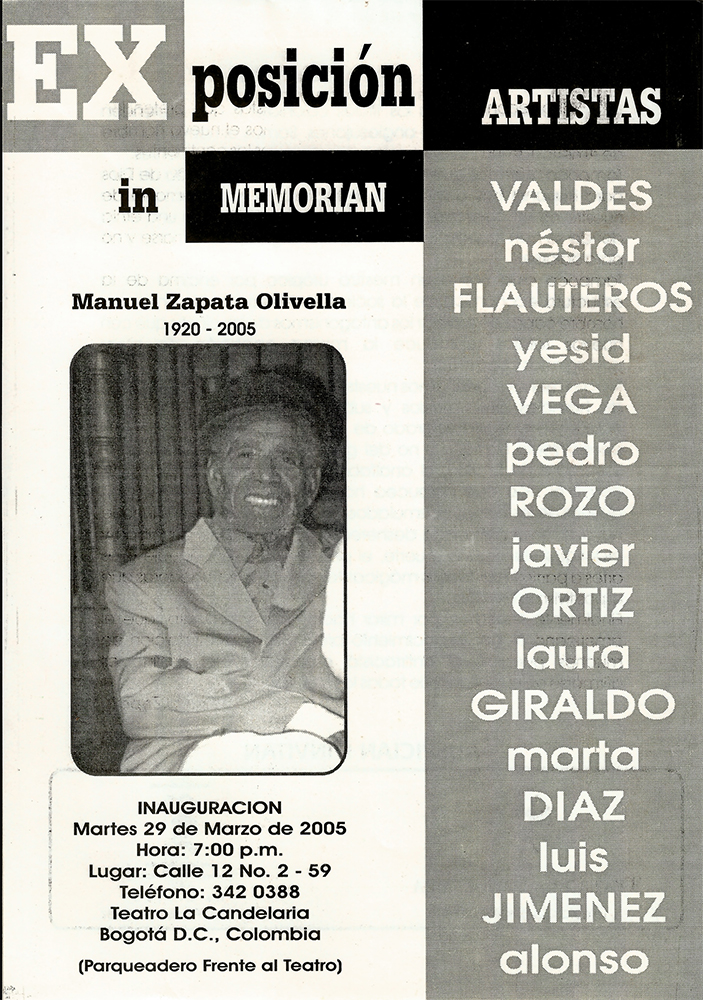 Exposición in memoriam Manuel Zapata Olivella