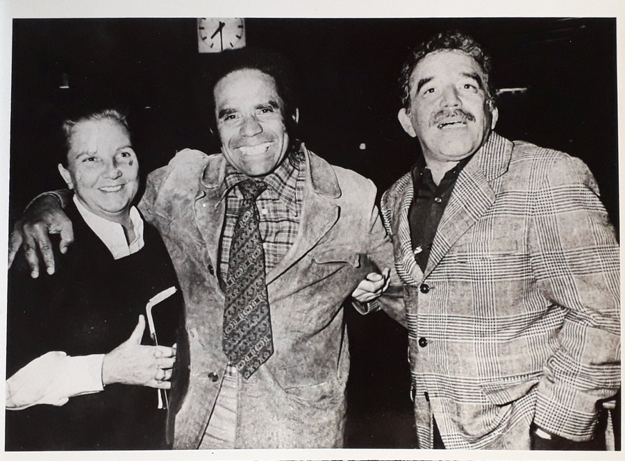 Carmen Balcells, Manuel Zapata Olivella y Gabriel García Márquez. 