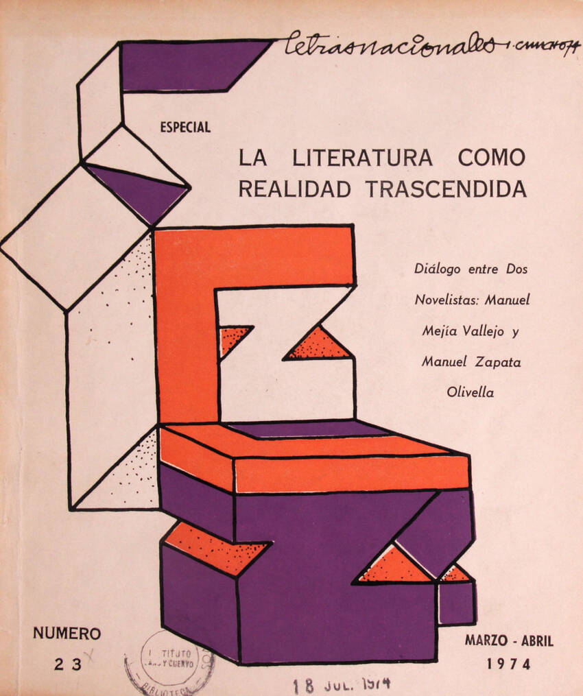 Cubierta de Letras Nacionales, n.º 23 (marzo-abril, 1974)