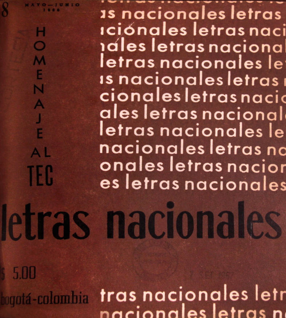Cubierta de la revista Letras Nacionales, n.º 8