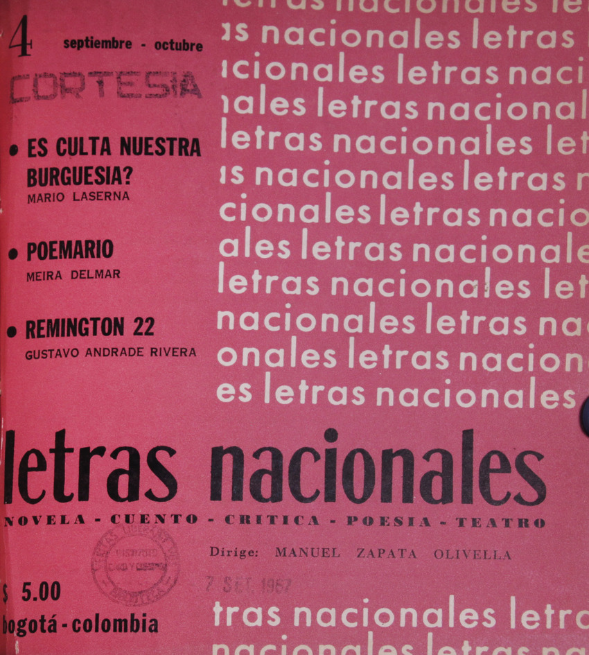 Cubierta de la revista Letras Nacionales n.º 4