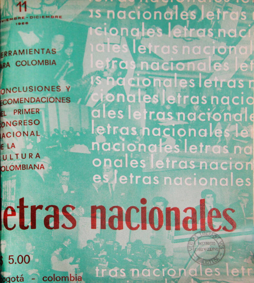 Cubierta de Letras Nacionales, n.º 11 (noviembre-diciembre, 1966)