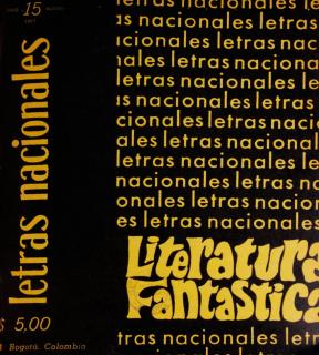 Cubierta de Letras Nacionales n.º 15 (julio-agosto, 1967), revista dedicada a la literatura fantástica. 