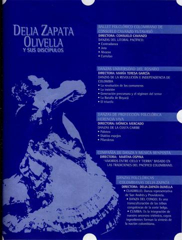 Delia Zapata Olivella y sus discípulos de las Danzas Folclóricas Colombianas Delia Zapata Olivella