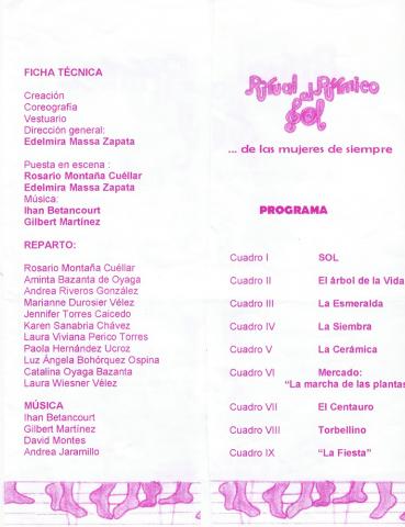 Ritual rítmico al sol de las mujeres de siempre, Grupo Calenda, Danzas Tradicionales Colombianas Delia Zapata Olivella. 