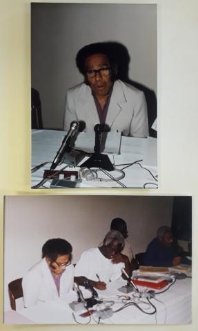 Manuel en el Coloquio Negritudes en América Latina, Dakar, Senegal.