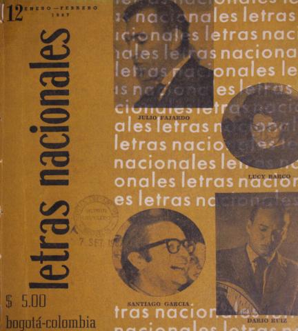 Cubierta de la revista Letras Nacionales n.º 12 (enero-febrero, 1967).