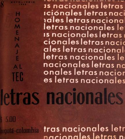 Cubierta de la revista Letras Nacionales, n.º 8