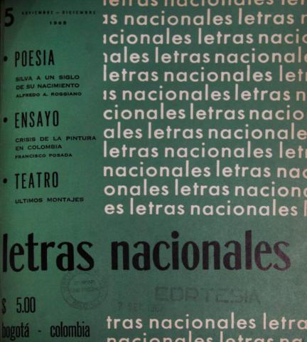 Cubierta de la revista Letras Nacionales n.º 5
