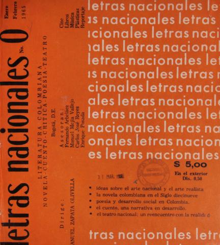 Cubierta de Letras Nacionales, n.º 0 (enero-febrero, 1965)