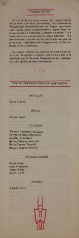 Plegable del Primer Congreso de la Cultura Negra de las Américas