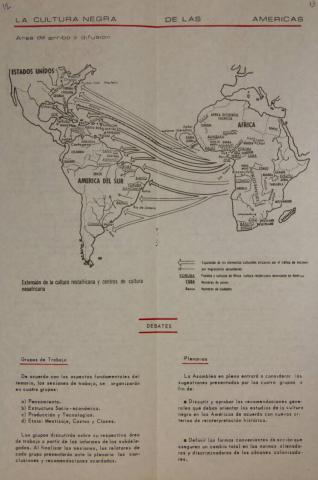 Plegable del Primer Congreso de la Cultura Negra de las Américas