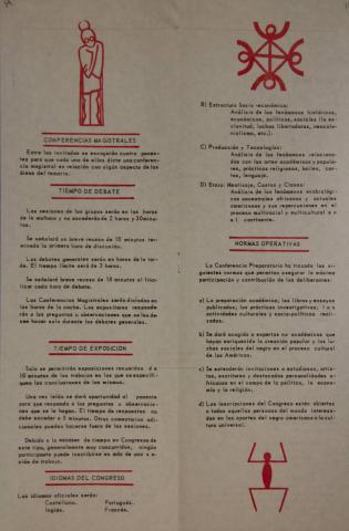 Plegable del Primer Congreso de la Cultura Negra de las Américas