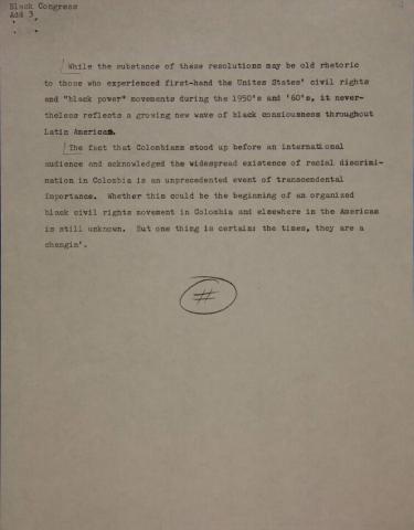 "The First Congress on Black Culture in the Americas: A Commentary".